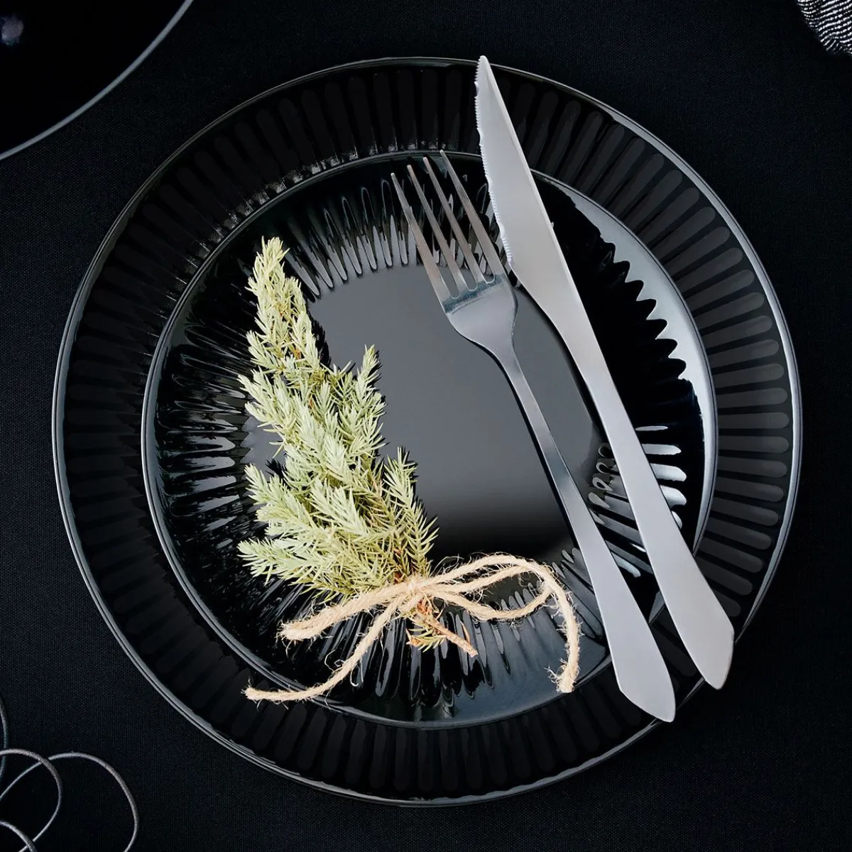 Luminarc Assiette plate 25 cm Cottage Noir> Plates