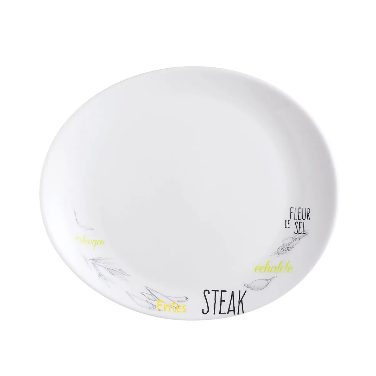 Luminarc Decorated white steak plate 30 cm Friend's Time> Plates