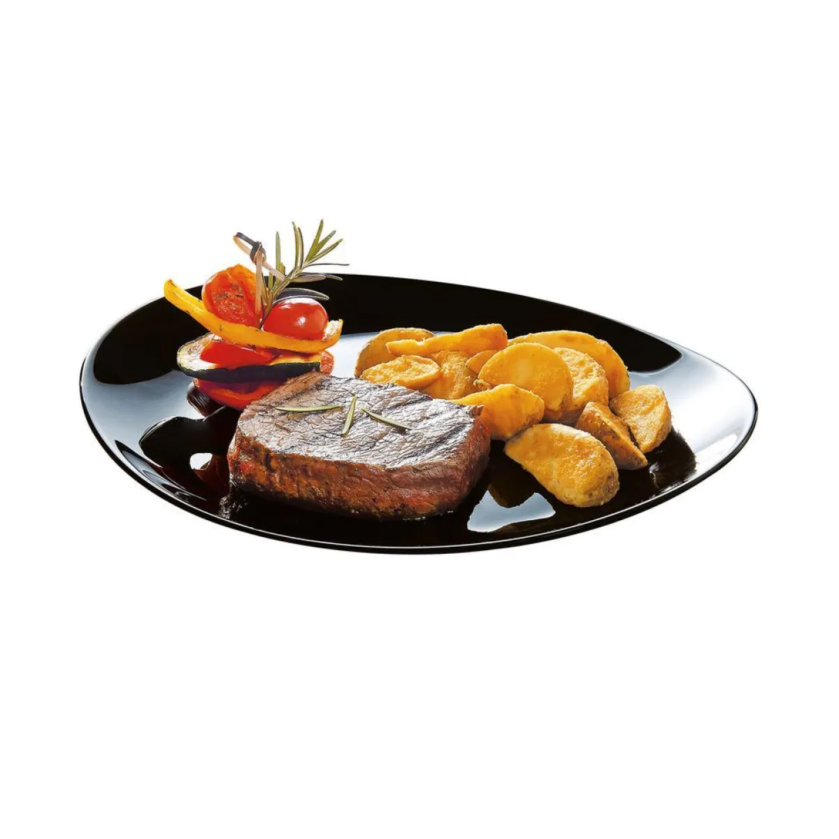 Luminarc Lot de 6 assiettes à steak Friend's Time noires> Services De Vaisselle