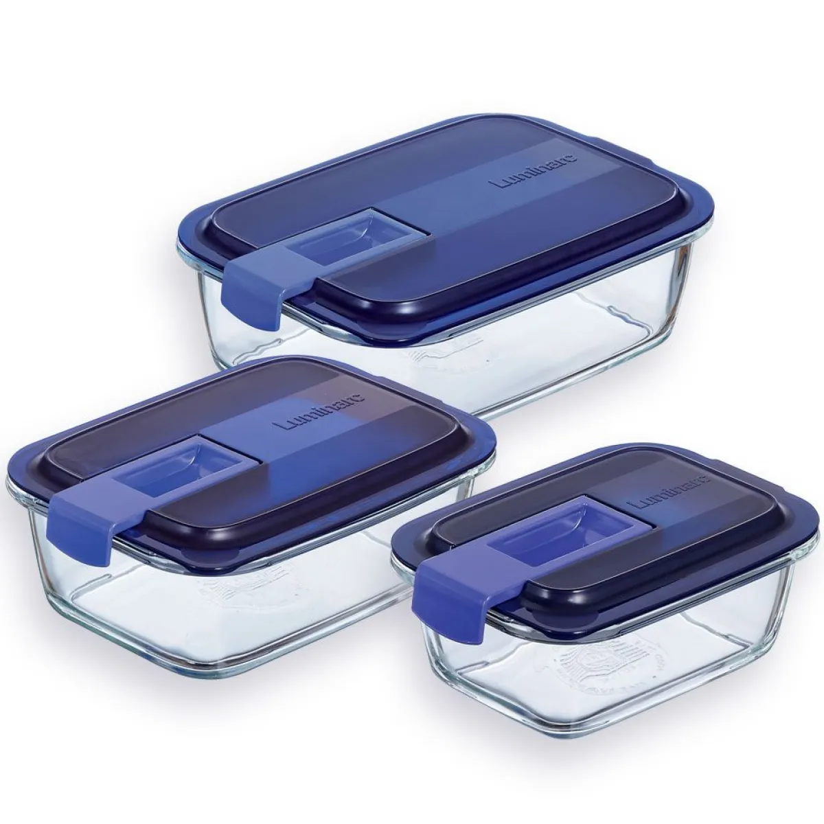 Luminarc Lot de 3 boites de conservation rectangulaires Easy Box> Food Containers