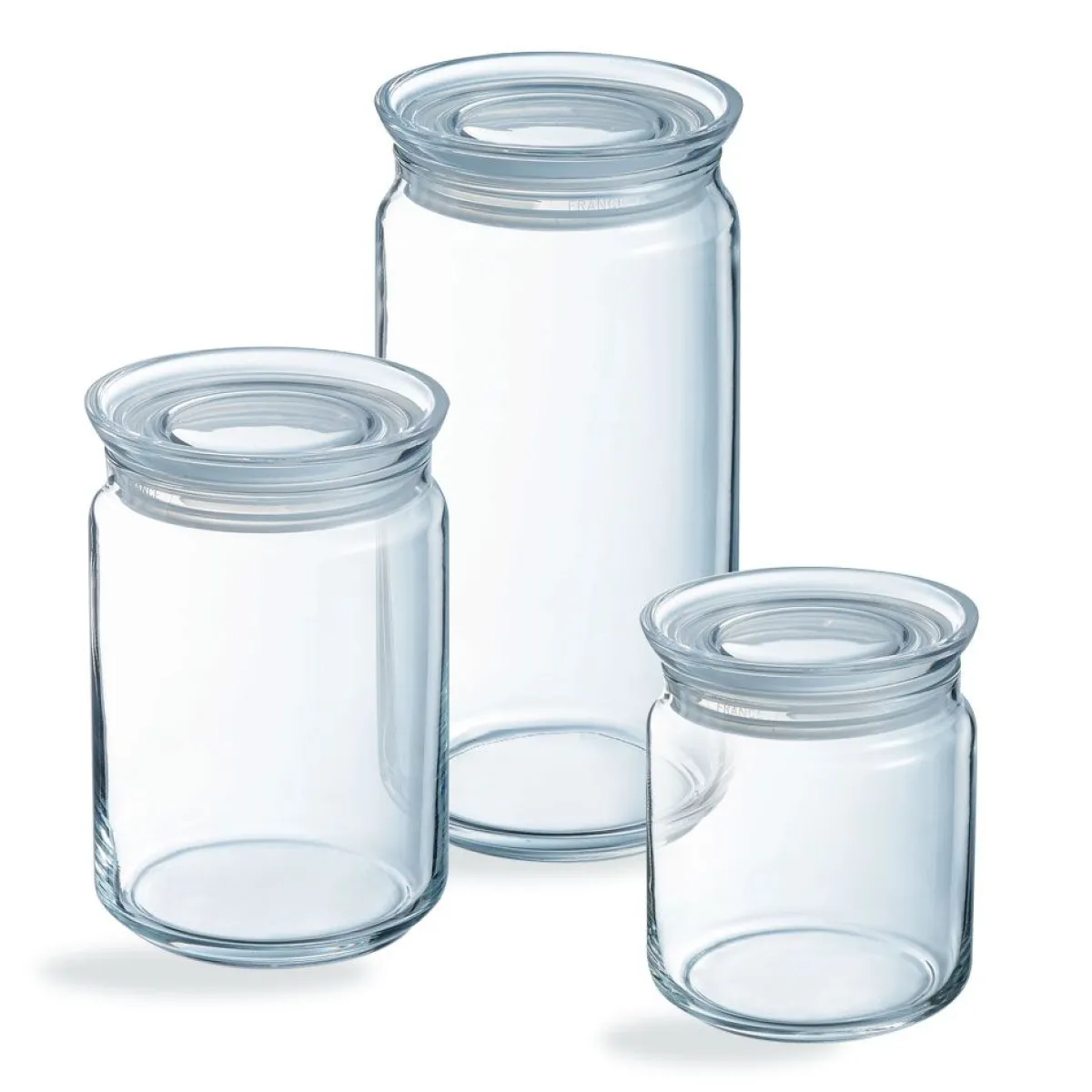 Luminarc Lot de 3 pots de conservation Pure Jar Glass - 70-100-150cl> Storage Jars