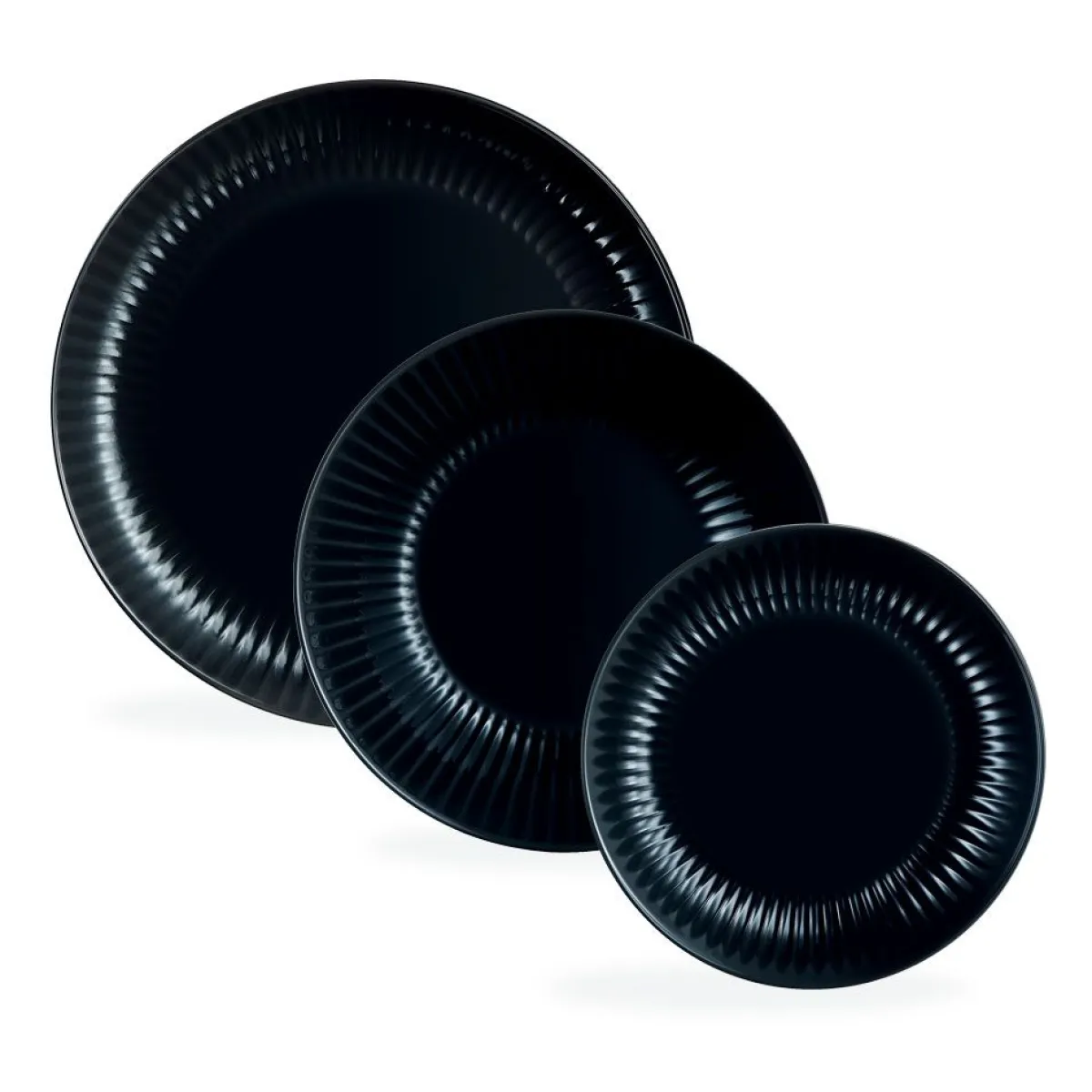 Luminarc Service de 18 pcs Cottage Noir> Services De Vaisselle | Plates