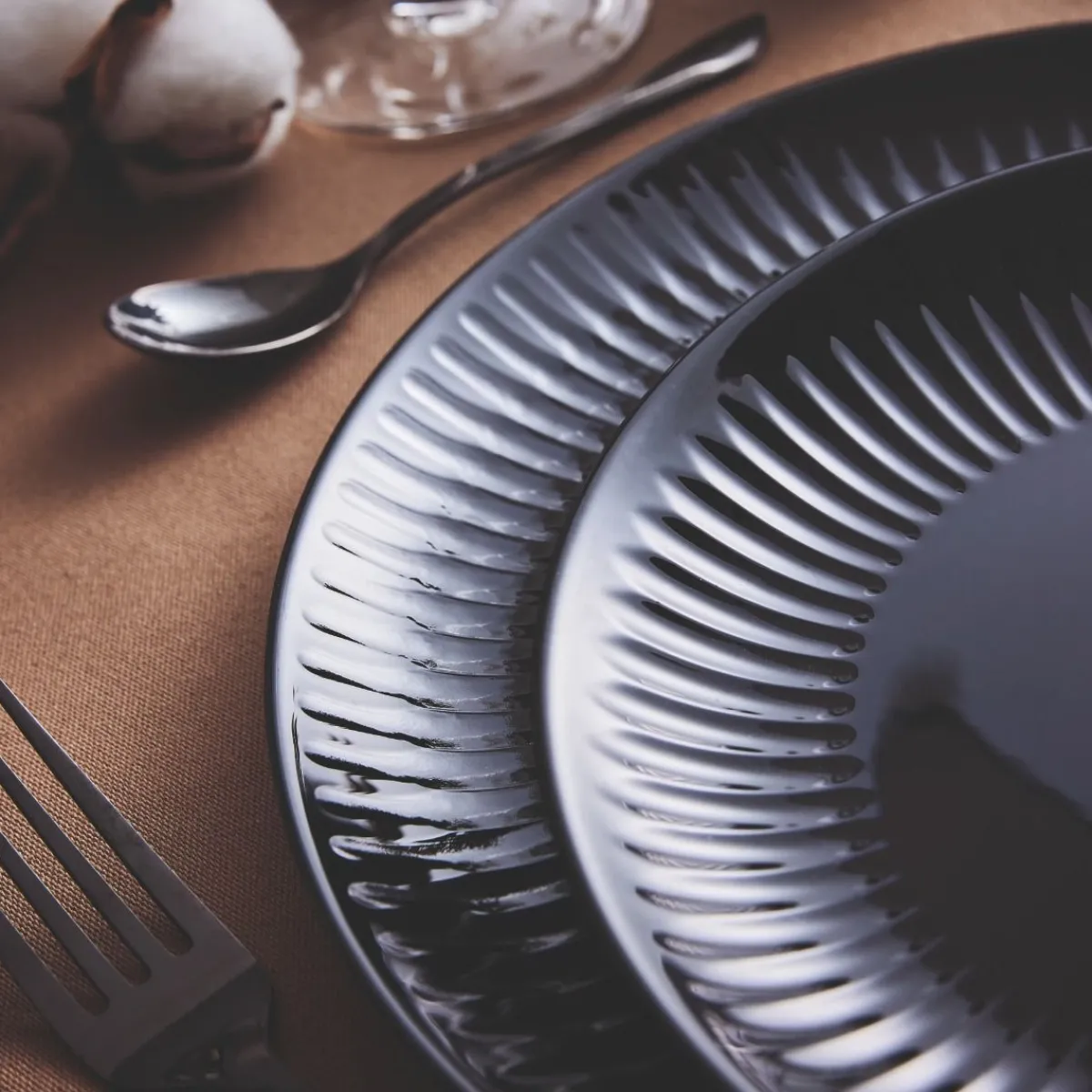 Luminarc Service de 18 pcs Cottage Noir> Services De Vaisselle | Plates
