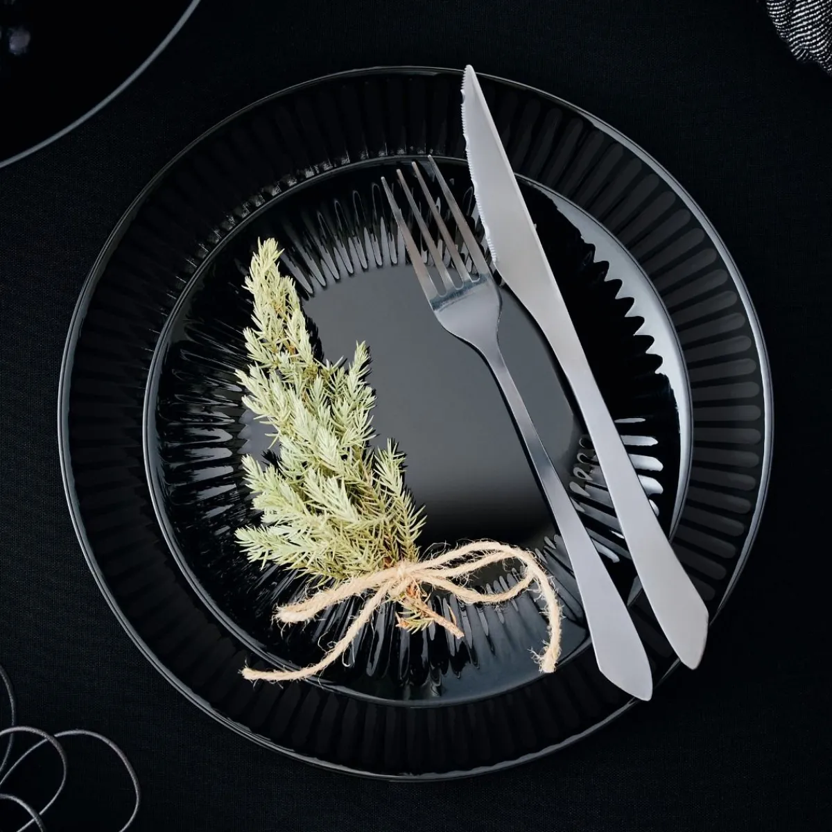 Luminarc Service de 18 pcs Cottage Noir> Services De Vaisselle | Plates
