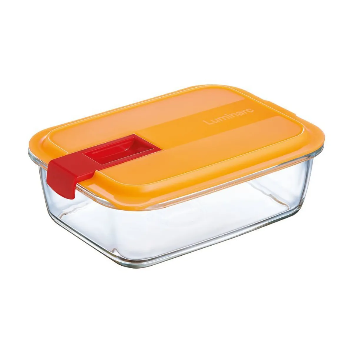 Luminarc Storage Box Rectangular 122 cl Easy Box Orange> Food Containers